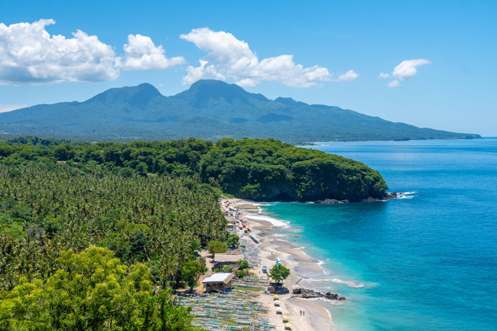 View from Nusa Dua on the southeastern coast of Bali