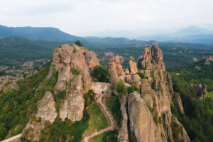 Giant rocks at the ancient fortress in Belogradchik, Bulgaria.