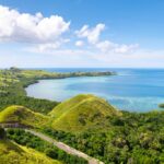 A view of the Flores Island and the sea in Indonesia.