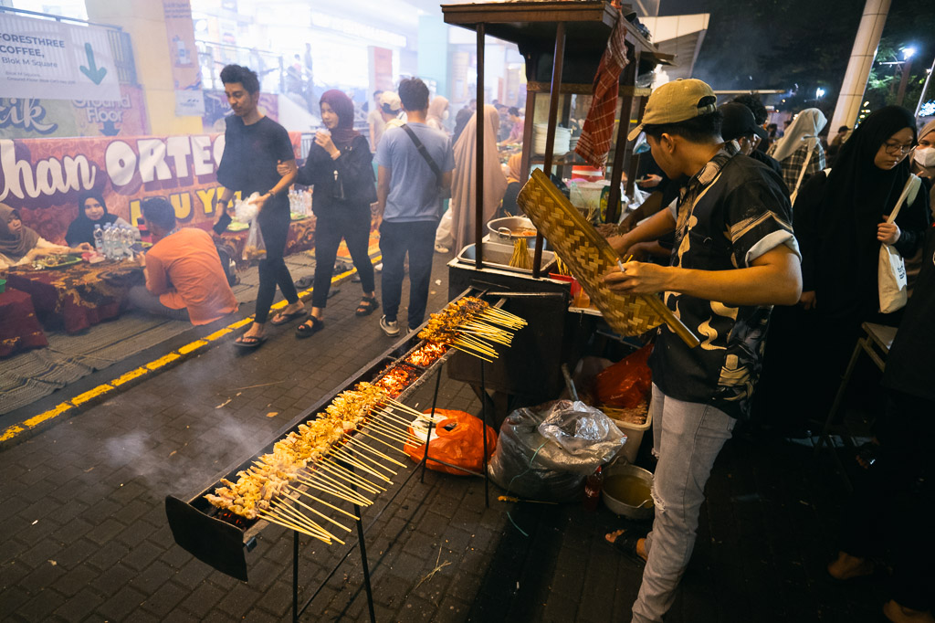 Street food vendors in Blok M, Jakarta
