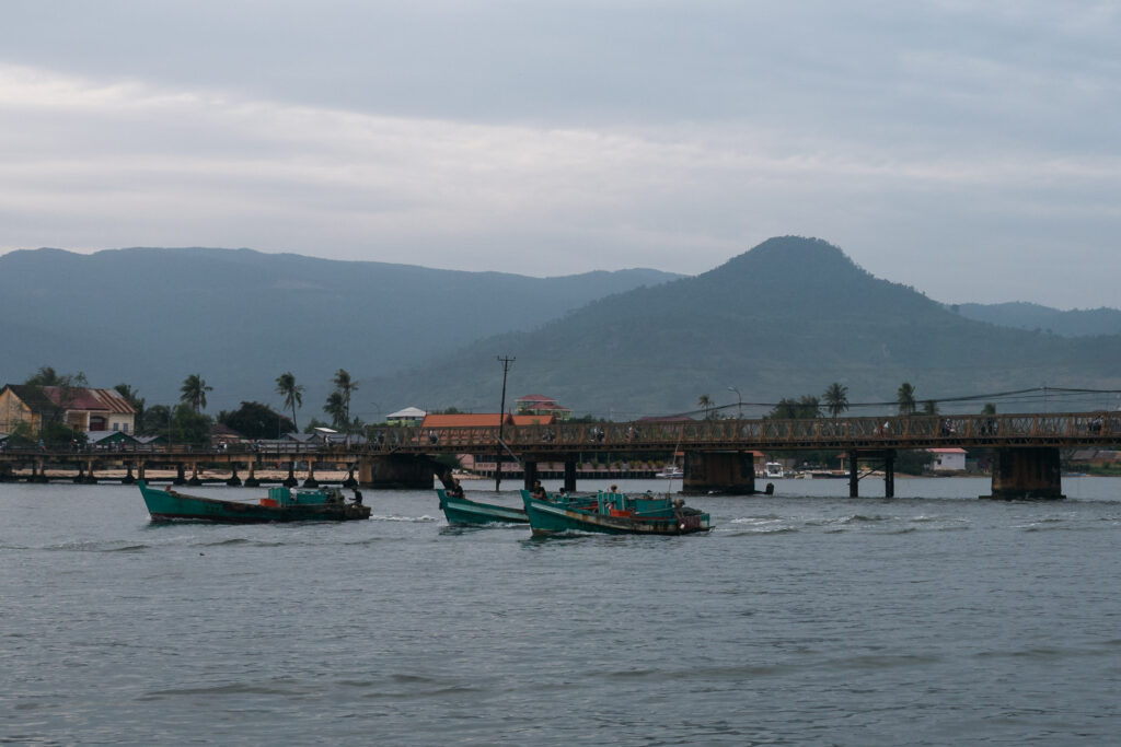 The Preaek Tuek Chhu River in Kampot, Cambodia