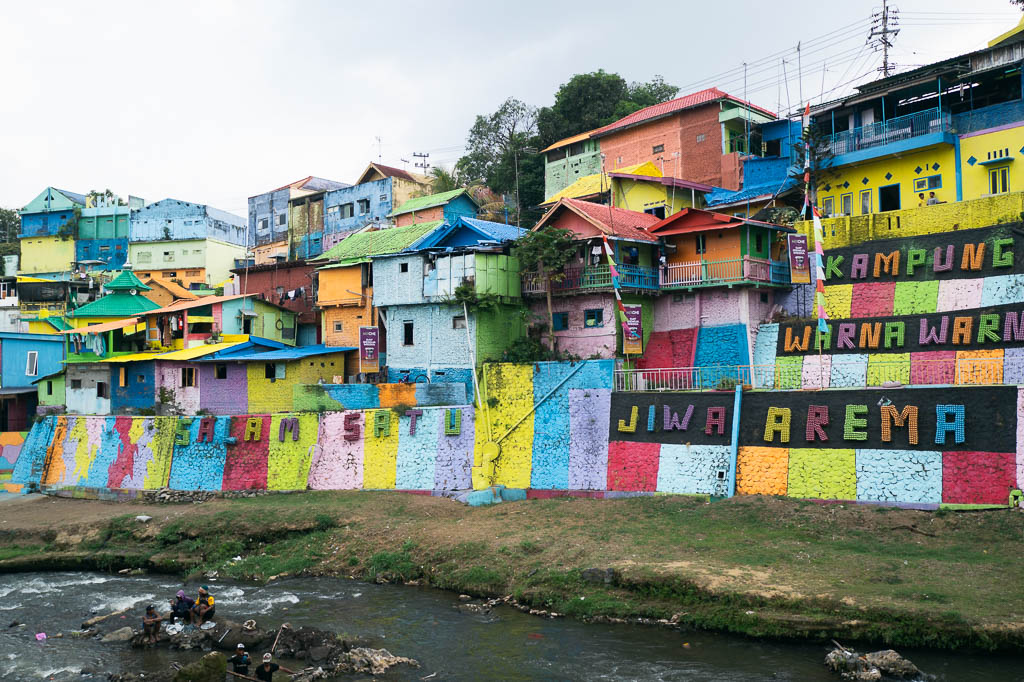 Colorful hillside village in Malang