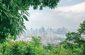 Panama City in the distance.