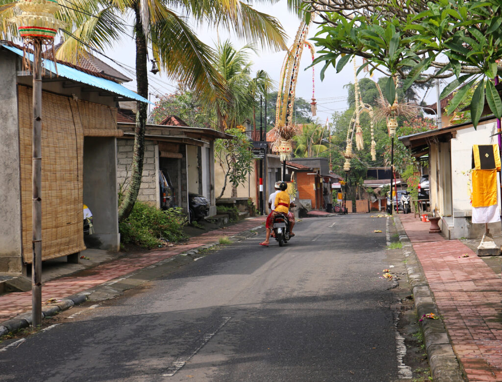 Typical Balinese Street - Ubud, Bali